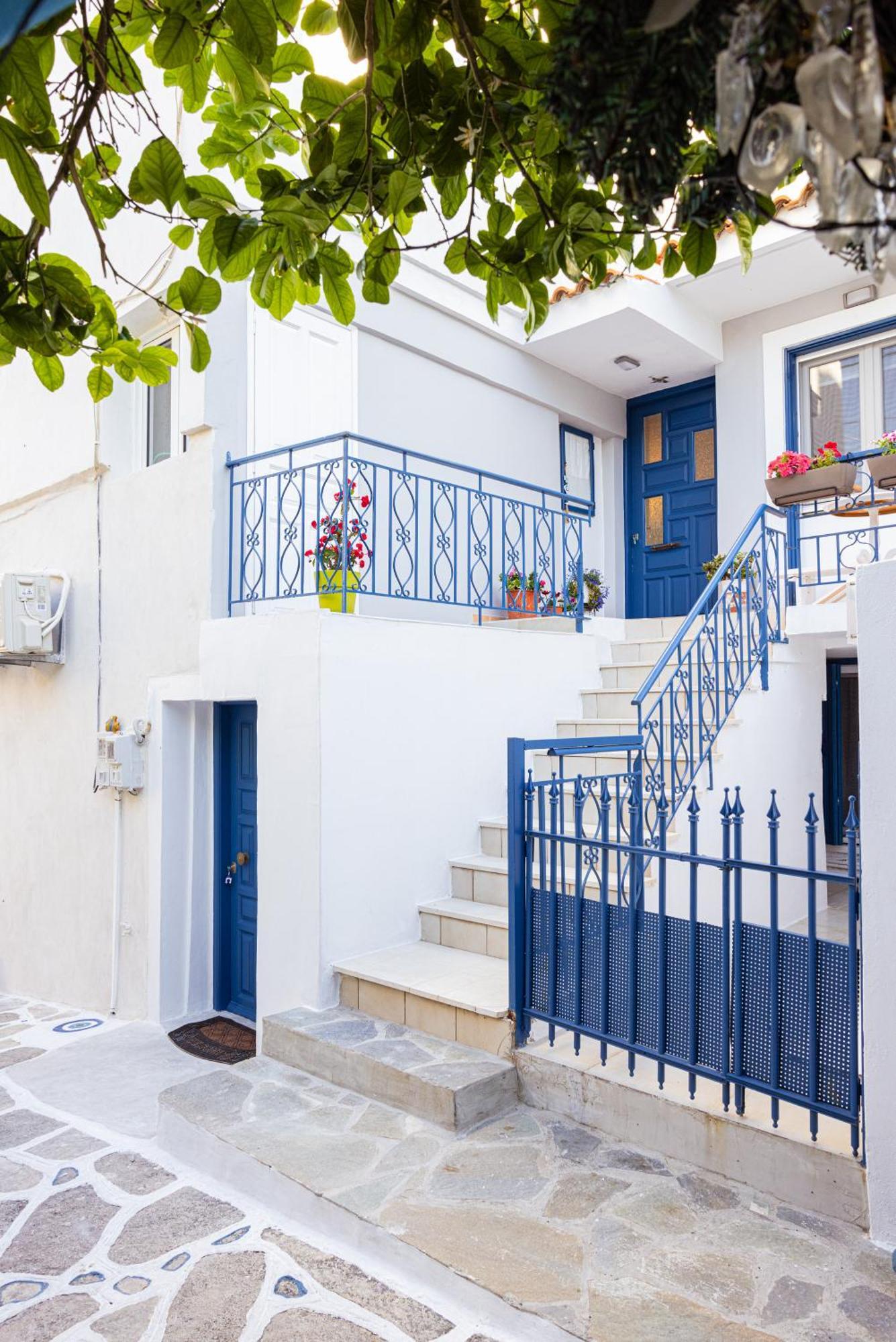 Pythagorio Blue Street Apartment With Balcony Экстерьер фото